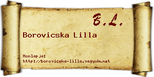 Borovicska Lilla névjegykártya